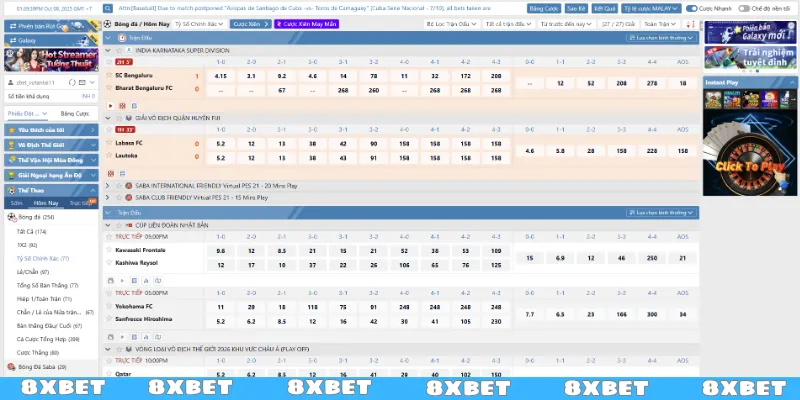 Tỷ lệ kèo khủng - Đặt cược nhanh như chớp